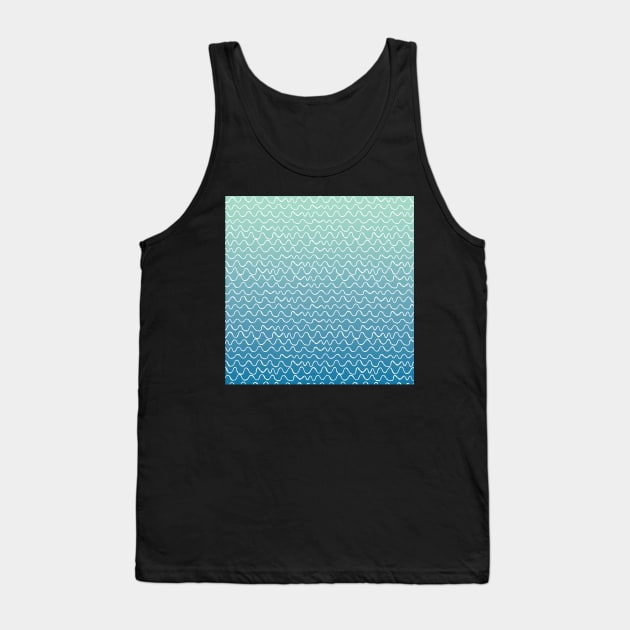 Zen Water Pattern with Lines Tank Top by greenoriginals